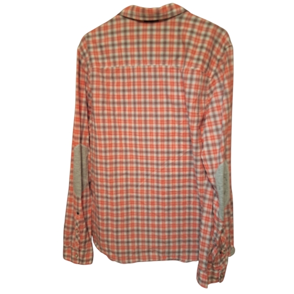 Buffalo David Bitton Rockabilly Plaid Patched Elbow Snap Shirt Men's XL Soft - Picture 2 of 6